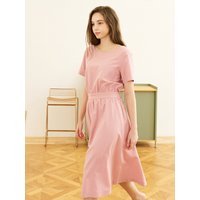 Linen Boat-Neck Dress colors