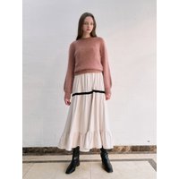 Velvet Can Can Bustier Dress Cream