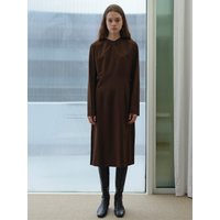 Slit Skirt Long Dress Brown