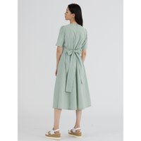 Ribbon Point Check Dress Green