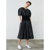 Faux Leather Dress _ Black