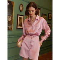 Bottomless Button Dress Pink