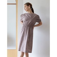 Fav Check Dress Brown
