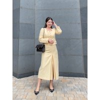 A-line Slit Co-ord Set Skirt _ Colors