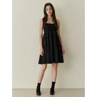 Sleeveless Shirred Mini Dress