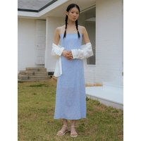 TIR Checked Sleeveless Maxi Dress