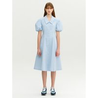 Luccia Balloon Sleeve Shirt Dress _ Blue