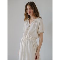 Raglan Gold button Long Dress
