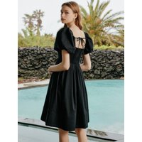 Cora Puff Sleeve Mini Dress - Colors