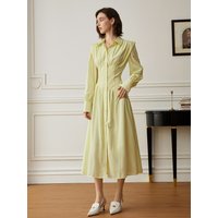 YY_French Mood Waist Shirt Dress