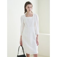 Square Neck Stitch Dress