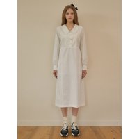 Roussillon Frill Dress White