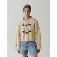Pinewool Duffel Cropped Knit Coat