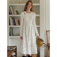 Winter Lace Splice Dress