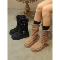 Platform Biker Middle Boots