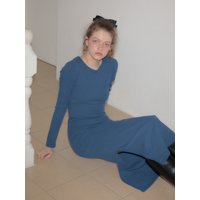 Line Point Basic Jersey Dress