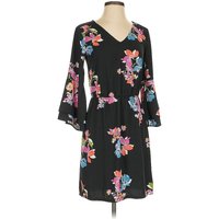 A New Day Casual Dress - Wrap: Black Floral Pattern Dresses - Used - Size X