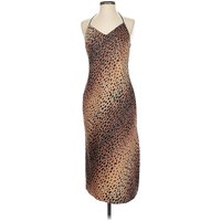 Good American Cocktail Dress - Bodycon: Brown Animal Print Pattern Dresses - Used - Size X