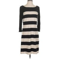 White House Black Market Casual Dress - Shift: Black Stripes Pattern Dresses - Used