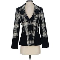 White House Black Market Blazer Jacket: Black Houndstooth Pattern Jackets & Outerwear - Size