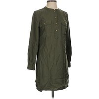 Banana Republic Factory Store Casual Dress - Shirtdress: Green Dresses - Used - Size