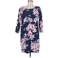 Old Navy Casual Dress - Shift: Blue Floral Pattern Dresses - Used