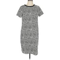 Old Navy Casual Dress - Shift: Gray Animal Print Pattern Dresses - Used