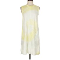 ATM Casual Dress - Shift: Yellow Tie-dye Pattern Dresses - Used