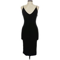 DAY & NIGHT Cocktail Dress - Bodycon: Black Solid Pattern Dresses - Used