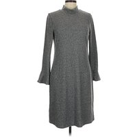 White House Black Market Casual Dress - Sweater Dress: Gray Dresses - Used