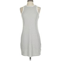 A New Day Casual Dress - Shift: White Stripes Pattern Dresses - Used