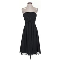White House Black Market Cocktail Dress - A-Line: Black Solid Pattern Dresses - Used - Size