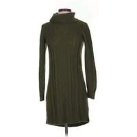 Iz Byer Casual Dress - Sweater Dress: Green Dresses - Used - Size X