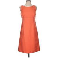 Ann Taylor LOFT Cocktail Dress - A-Line: Orange ChevronHerringbone Pattern Dresses - Used - Size
