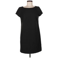 Zara Casual Dress - Shift: Black Solid Pattern Dresses - Used