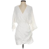Zara Cocktail Dress - Wrap: White Dresses - Used