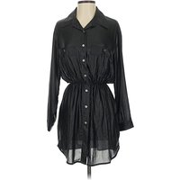 Nightcap Casual Dress - Shirtdress: Black Dresses - Used - Size X