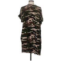 Cotton Emporium Casual Dress: Green Camo Pattern Dresses - Used