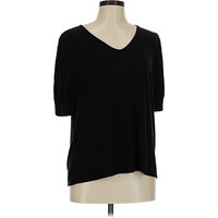 Kim & Cami Sleeve Top Black V Neck Tops - Used