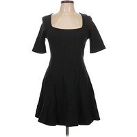 Pins and Needles Casual Dress - Fit & Flare: Black Solid Pattern Dresses - Used
