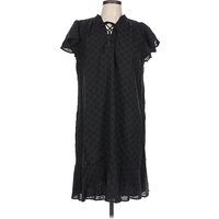 Ann Taylor LOFT Casual Dress - Popover: Black Dresses - Used - Size Large Tall