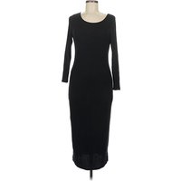 Marine Layer Casual Dress: Black Solid Pattern Dresses