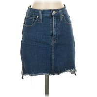 Madewell Denim Skirt: Blue Solid Pattern Bottoms - Size
