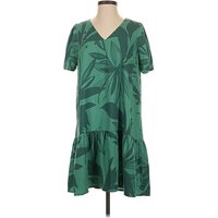 A New Day Casual Dress - DropWaist: Green Tropical Pattern Dresses - Used