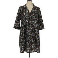 Vintage Love Casual Dress - Popover: Black Print Pattern Dresses - Used
