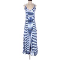 Summer and Sage Casual Dress: Blue Stripes Pattern Dresses - Used