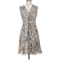 Derek Lam Crosby Cocktail Dress - Wrap: Gray Graphic Pattern Dresses - Used - Size