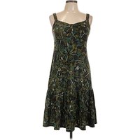 DressBarn Cocktail Dress: Green Paisley Pattern Dresses - Used - Size