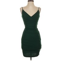 Emerald Sundae Cocktail Dress - Bodycon: Green Solid Pattern Dresses - Used - Size X