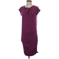 Velvet by Graham & Spencer Casual Dress: Burgundy Dresses - New - Size X